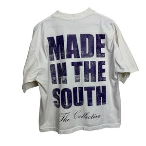 The Collective Made‎ in the South Cup Tee White and Purple Graphic T-Shirt